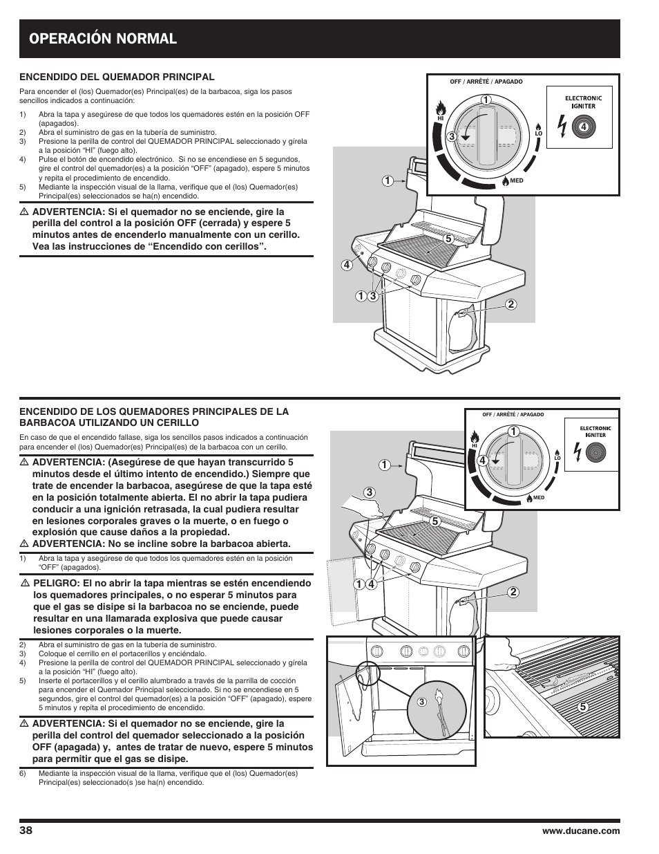 Operación normal | Ducane AFFINITY 4100 User Manual | Page 38 / 60