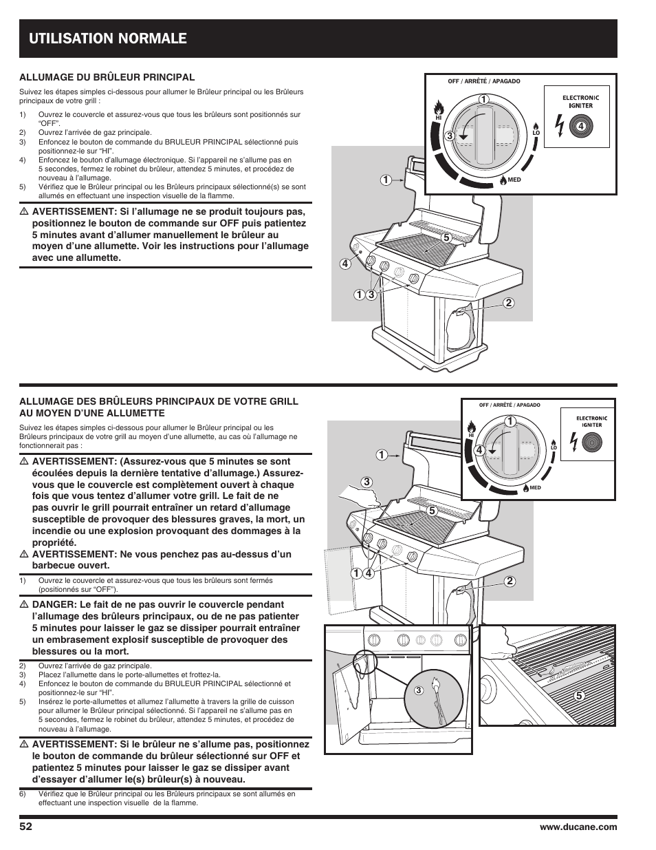 Utilisation normale | Ducane AFFINITY 4100 User Manual | Page 52 / 60
