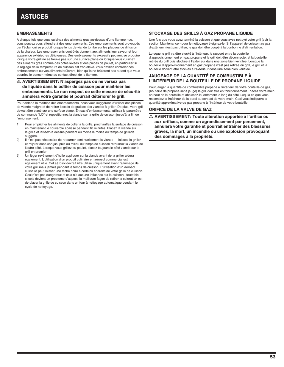 Astuces | Ducane AFFINITY 4100 User Manual | Page 53 / 60