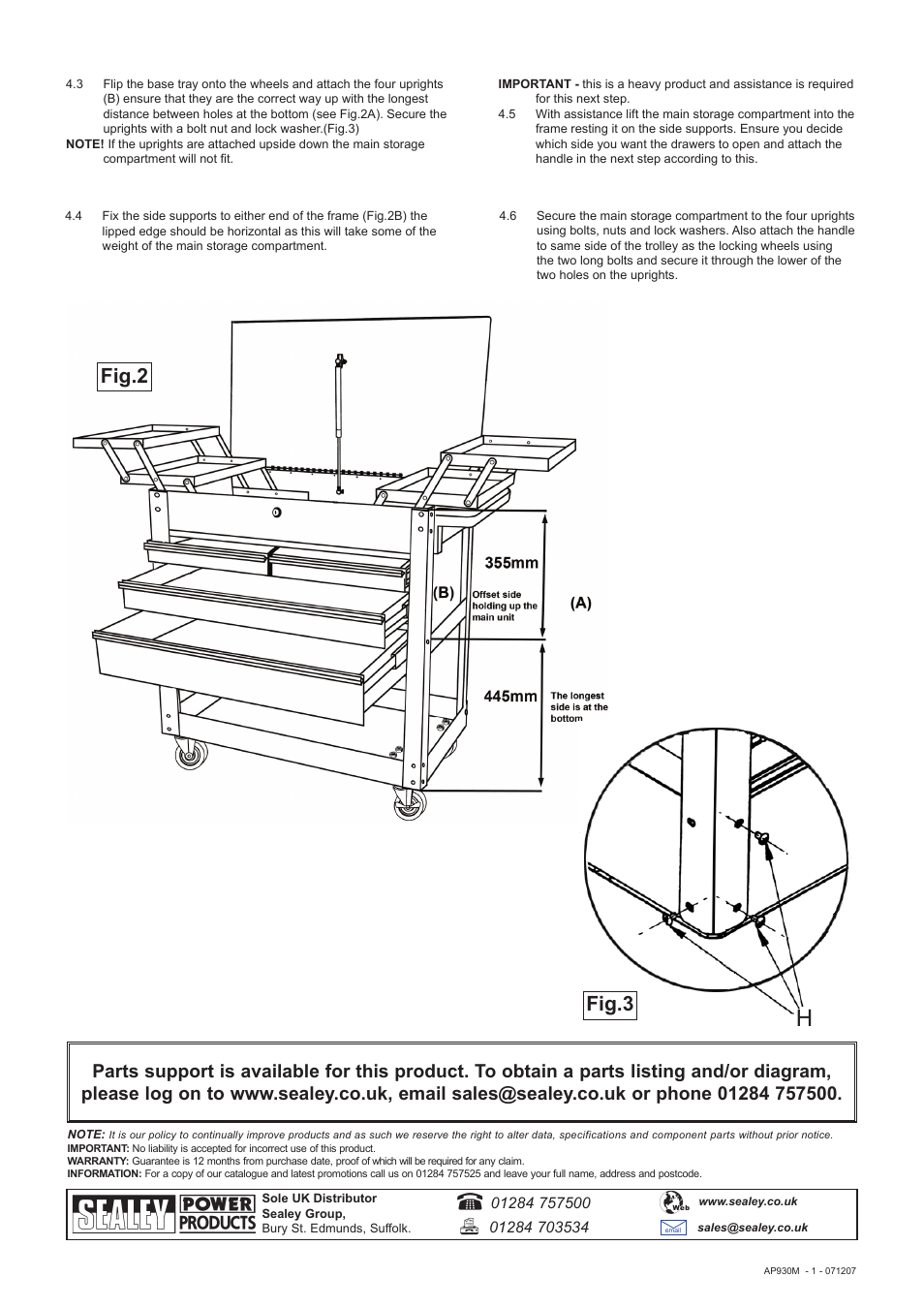 Fig.2 fig.3 | Sealey AP930M User Manual | Page 2 / 2