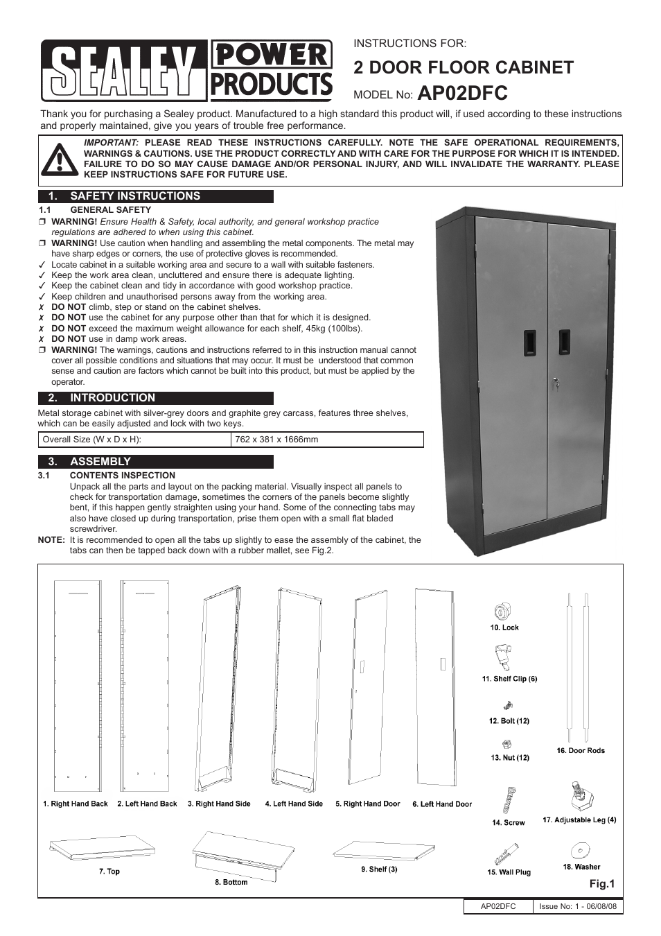 Sealey AP02DFC User Manual | 3 pages