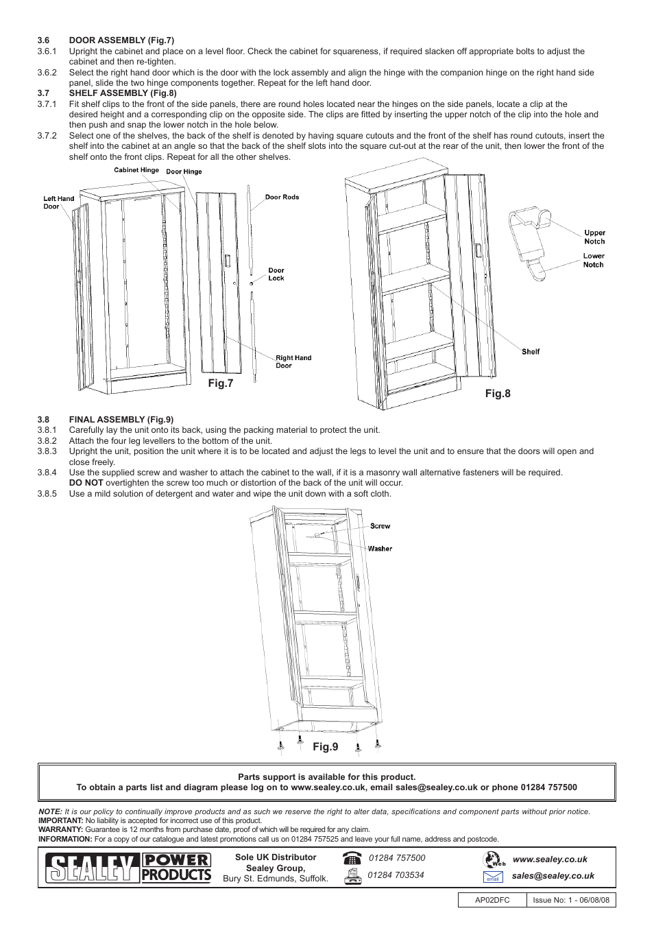 Fig.7 fig.8 fig.9 | Sealey AP02DFC User Manual | Page 3 / 3
