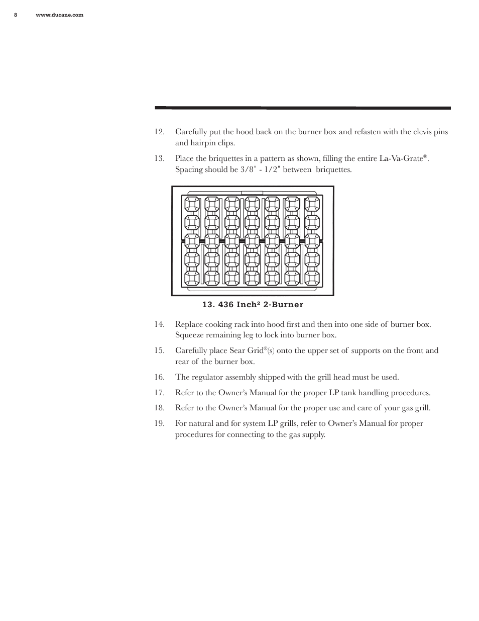 Ducane 436 INCH 2-BURNER 20211710 User Manual | Page 8 / 12