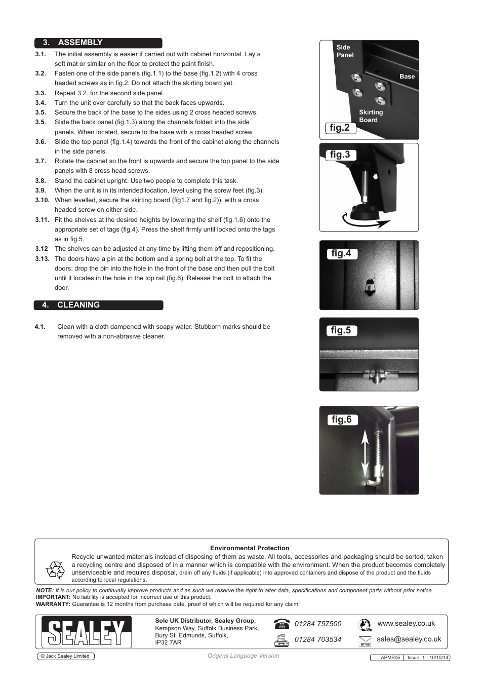 Sealey APMS05 User Manual | Page 2 / 2