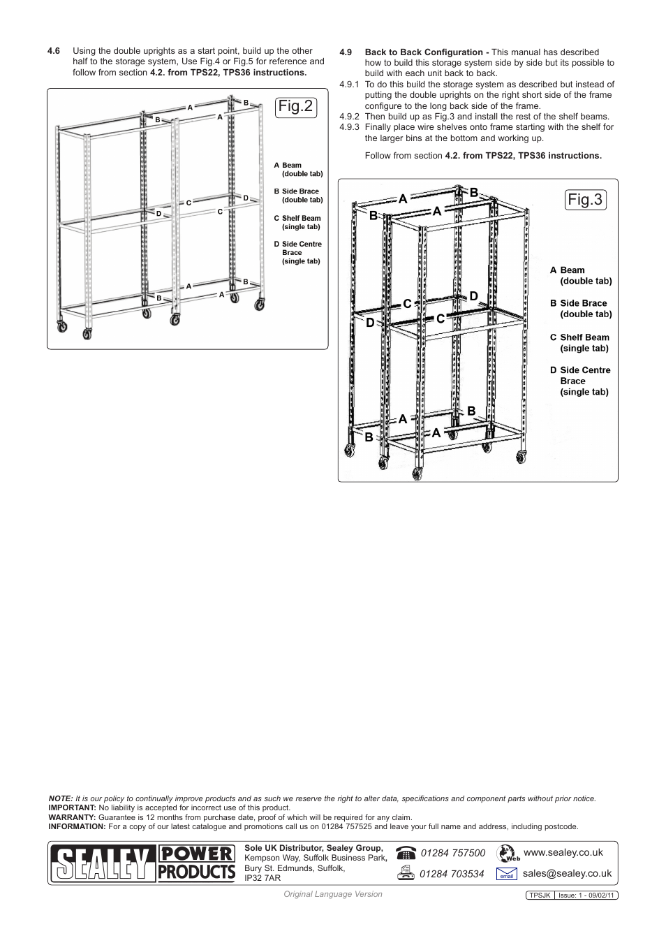 Fig.3, Fig.2 | Sealey TPSJK User Manual | Page 2 / 2