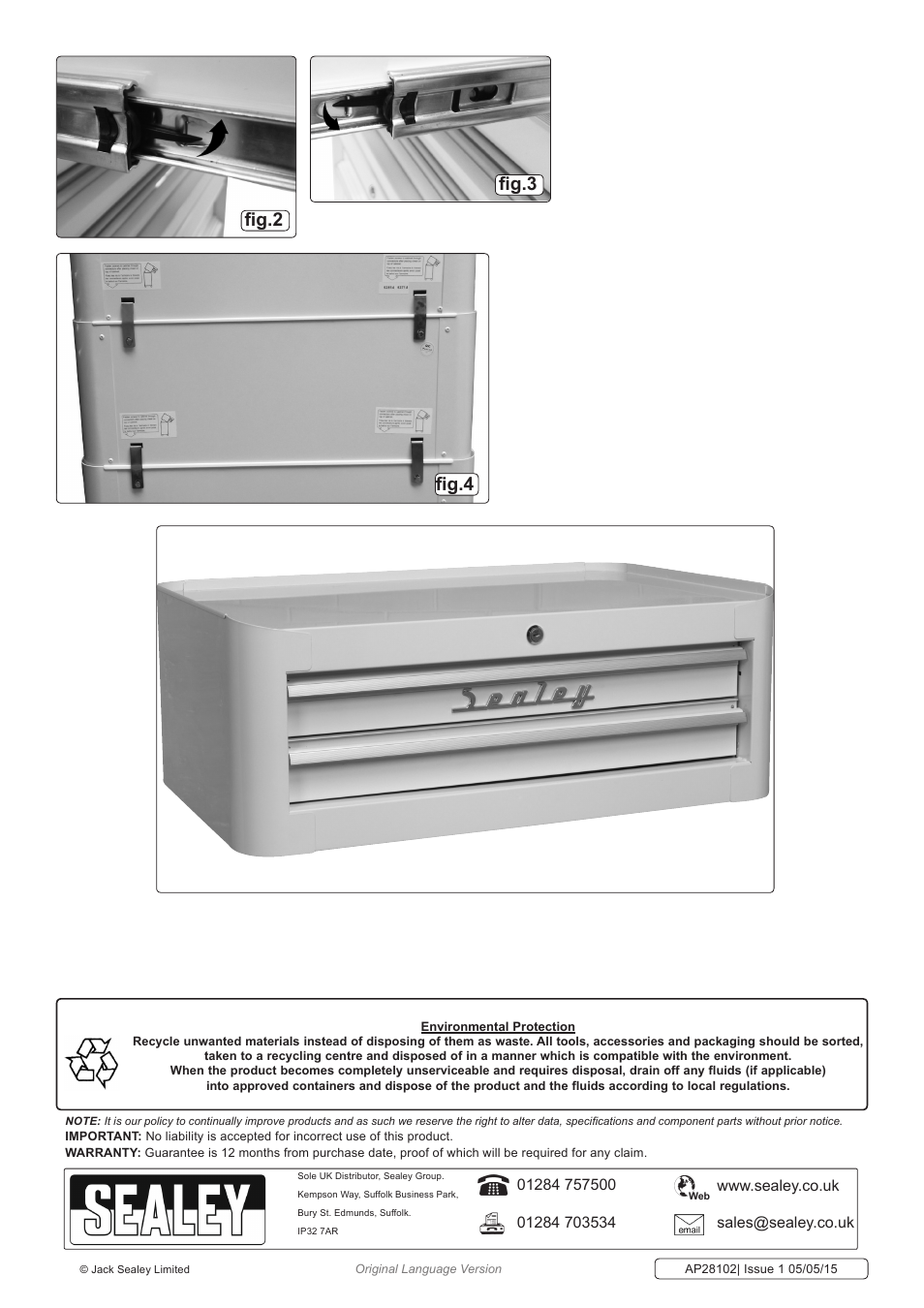 Fig.2 fig.3 fig.4 | Sealey AP28102 User Manual | Page 2 / 2