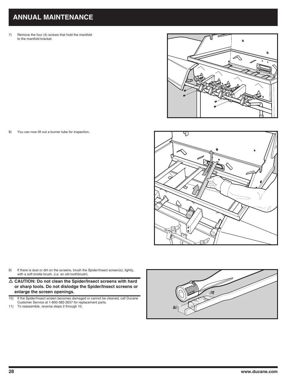 Annual maintenance | Ducane AFFINITY 3100 User Manual | Page 28 / 60