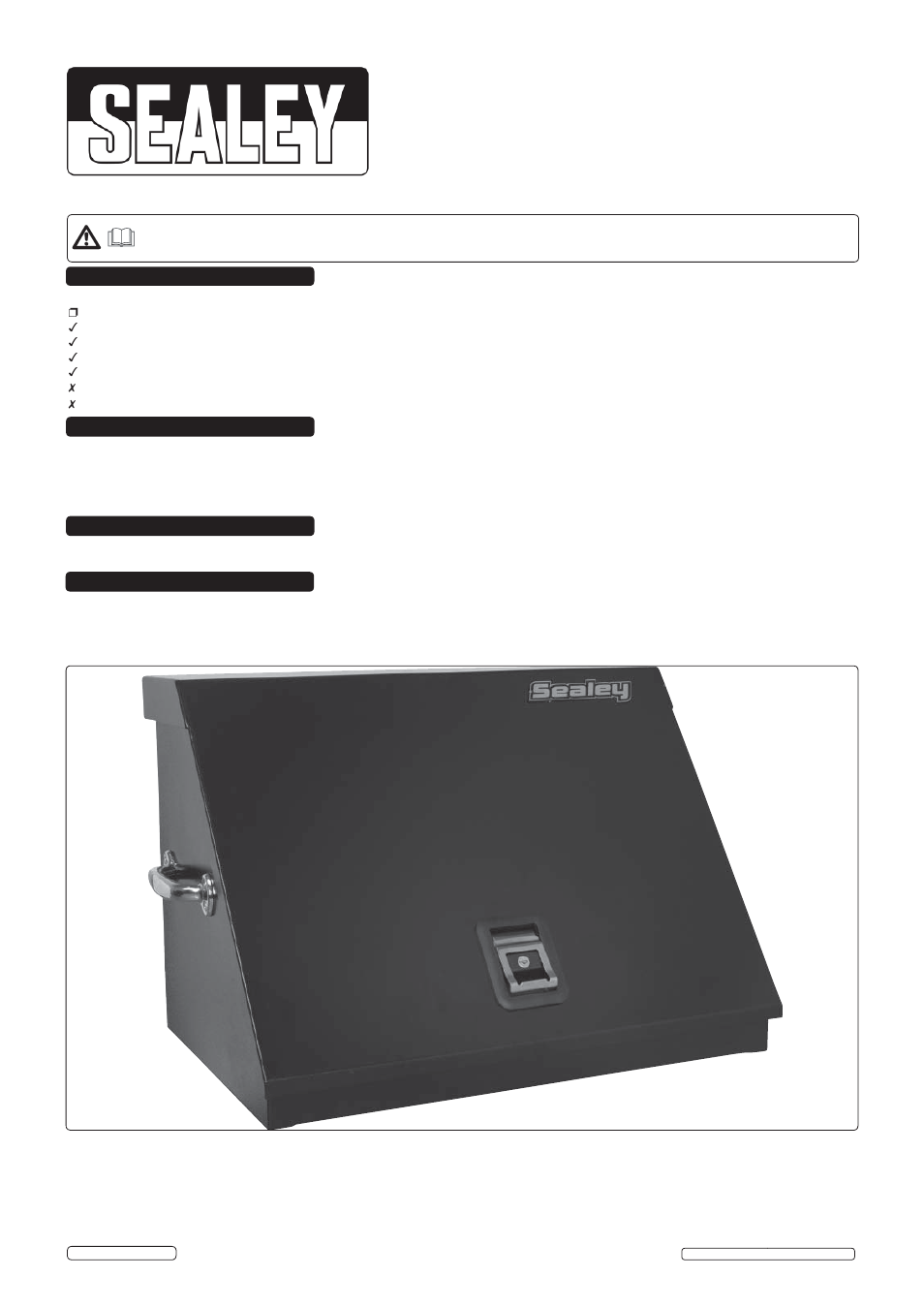 Sealey PTB660TR User Manual | 2 pages