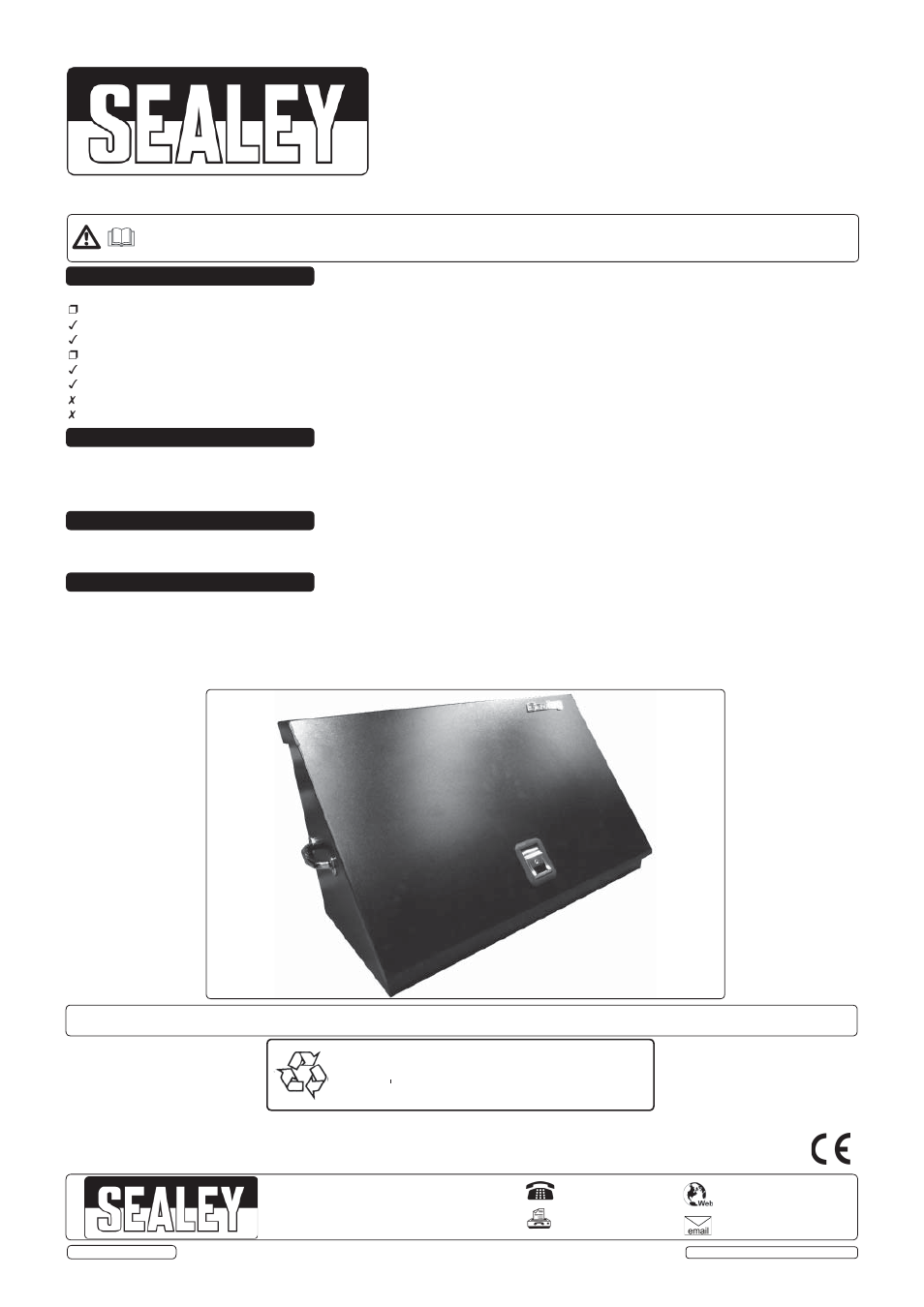 Sealey PTB915TR User Manual | 1 page