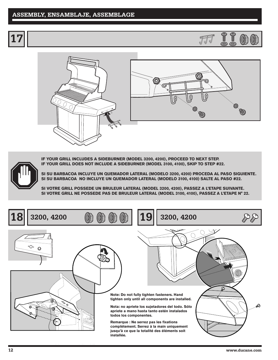 Ducane Affinity LP Gass Grill 31-3200 User Manual | Page 12 / 60