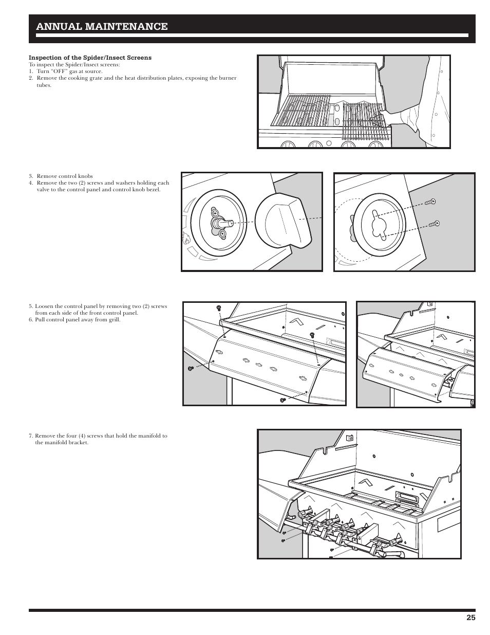 Annual maintenance | Ducane Affinity LP Gass Grill 31-3200 User Manual | Page 25 / 60