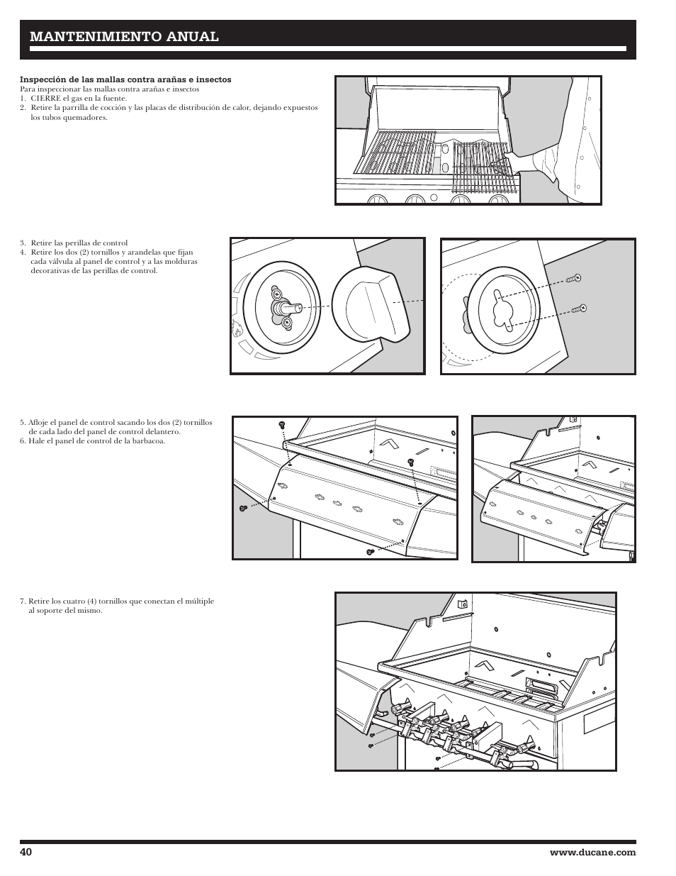 Mantenimiento anual | Ducane Affinity LP Gass Grill 31-3200 User Manual | Page 40 / 60