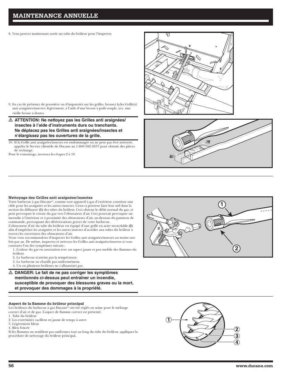 Maintenance annuelle | Ducane Affinity LP Gass Grill 31-3200 User Manual | Page 56 / 60