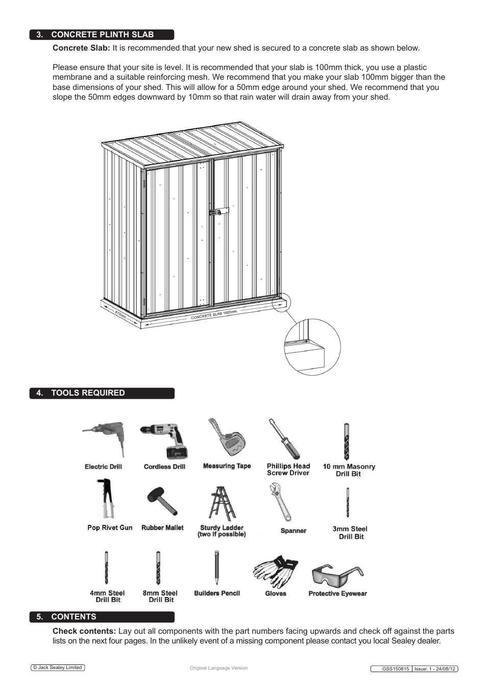 Sealey GSS150815 User Manual | Page 2 / 20