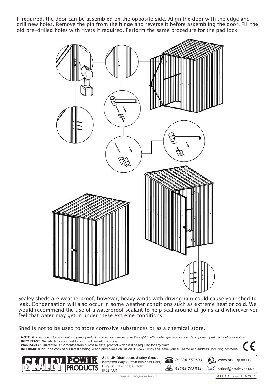 Sealey GSS1515 User Manual | Page 17 / 17