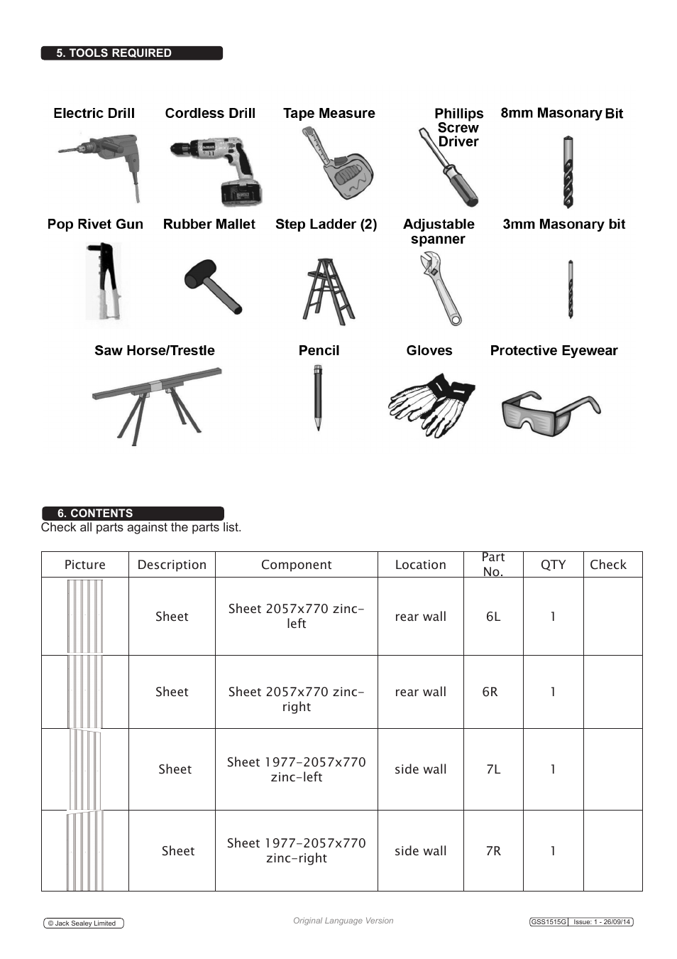 Sealey GSS1515G User Manual | Page 3 / 17
