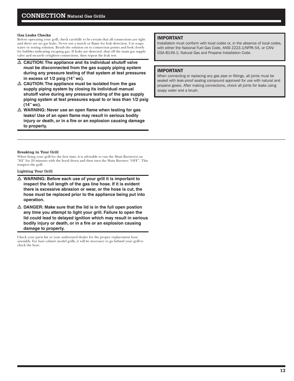 Connection | Ducane 3200 User Manual | Page 13 / 56