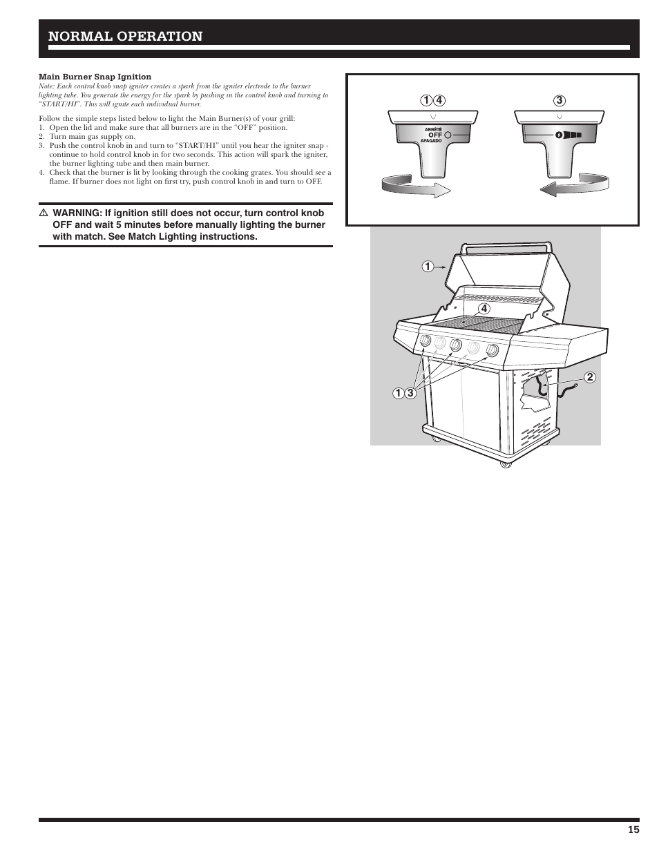 Normal operation | Ducane 3200 User Manual | Page 15 / 56