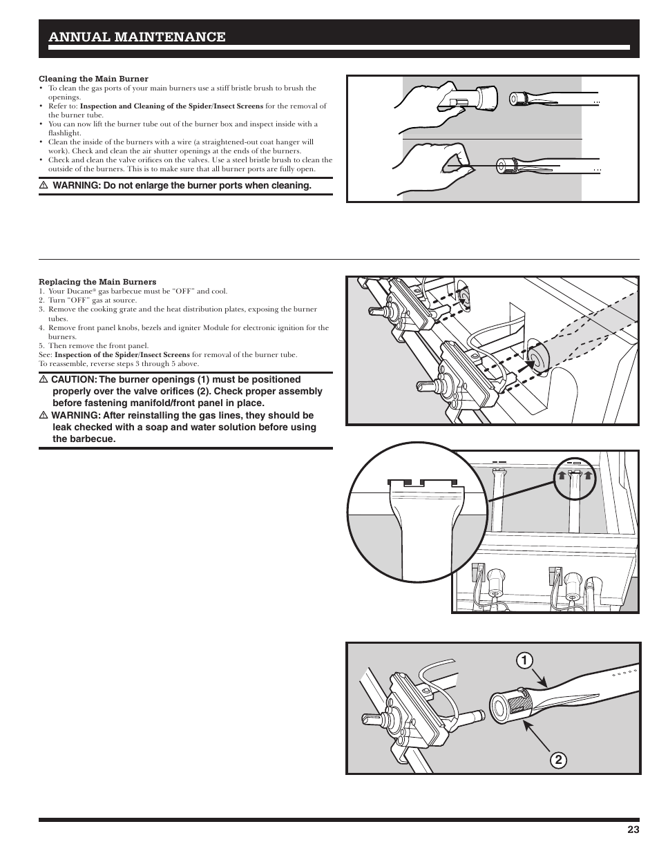 Annual maintenance | Ducane 3200 User Manual | Page 23 / 56