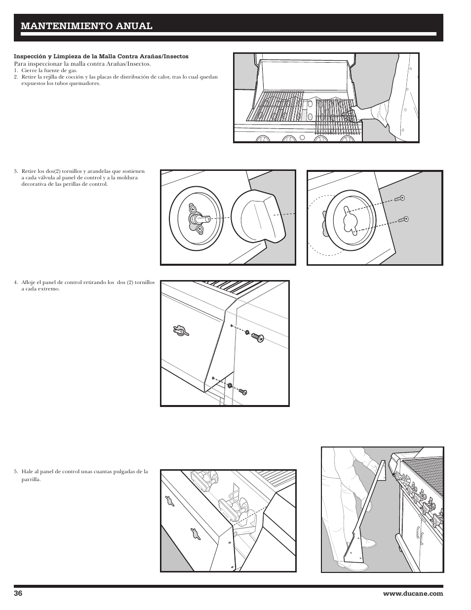 Mantenimiento anual | Ducane 3200 User Manual | Page 36 / 56