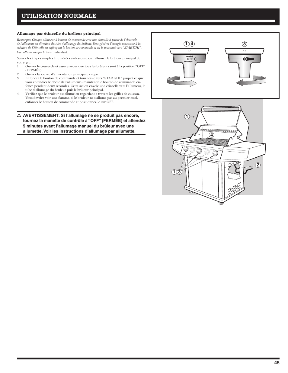 Utilisation normale | Ducane 3200 User Manual | Page 45 / 56