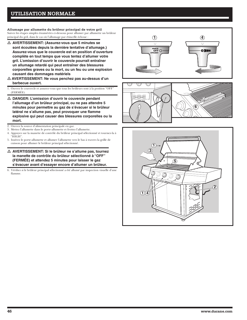 Utilisation normale | Ducane 3200 User Manual | Page 46 / 56