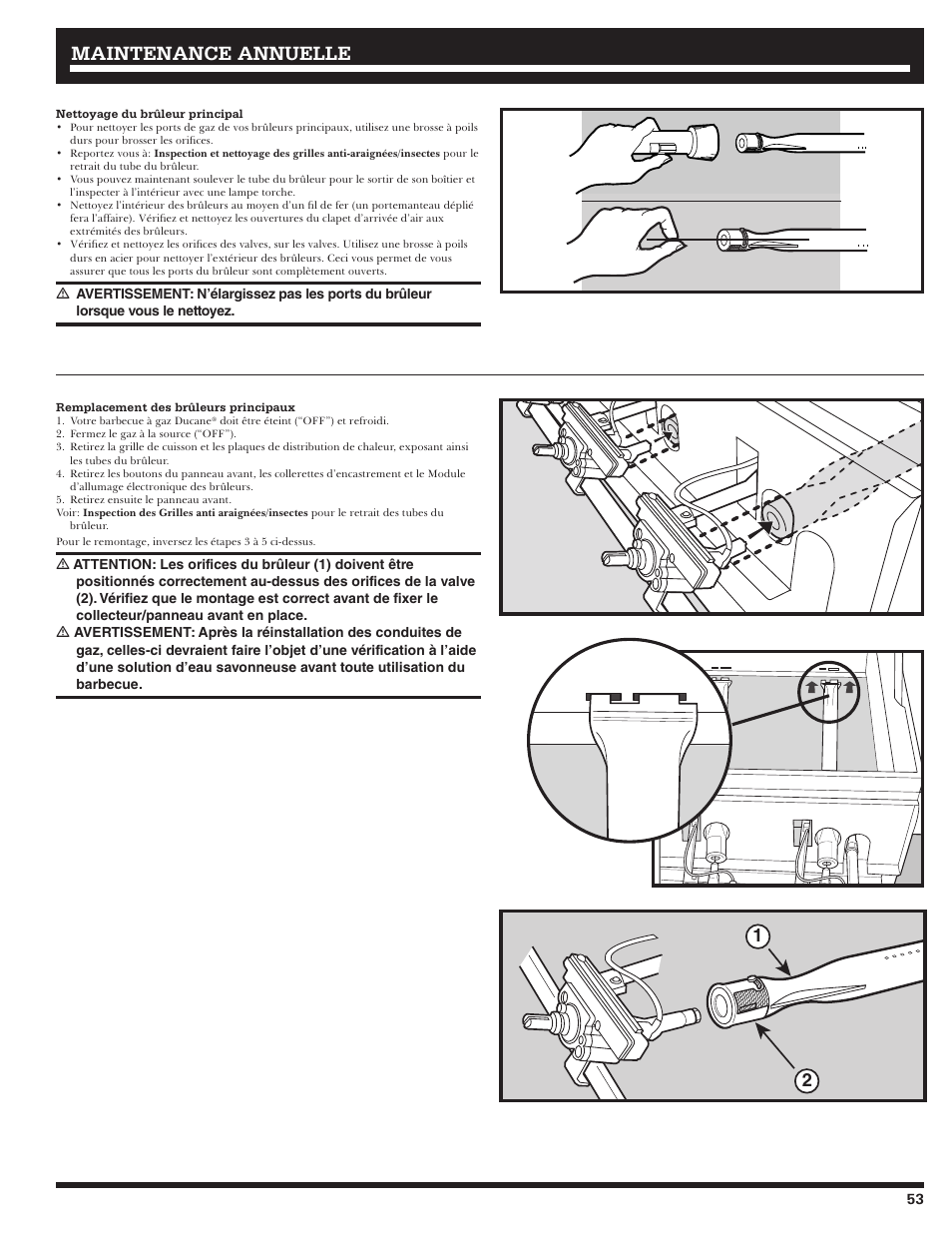 Maintenance annuelle | Ducane 3200 User Manual | Page 53 / 56