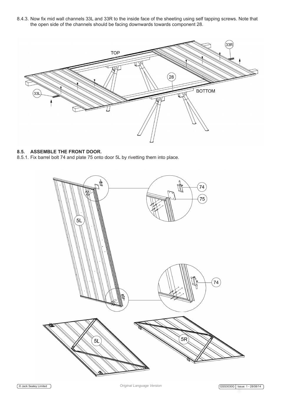 Sealey GSS3030G User Manual | Page 14 / 20