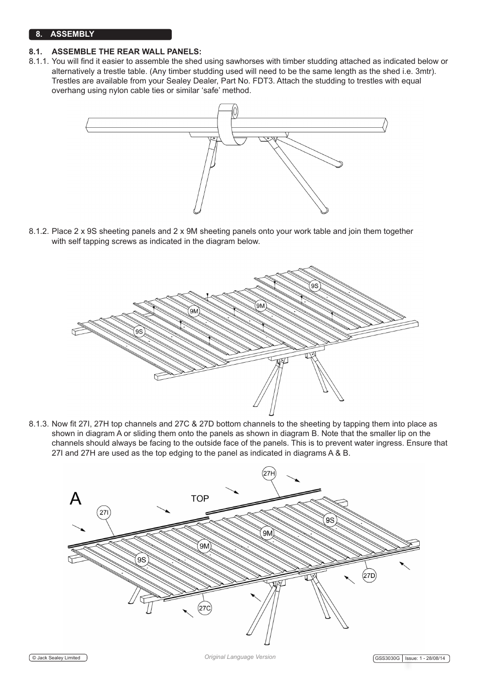 Sealey GSS3030G User Manual | Page 8 / 20