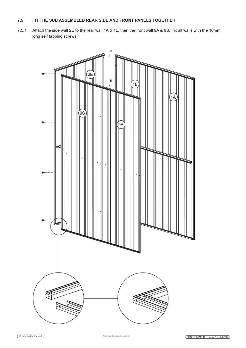 Sealey GSS150819SD User Manual | Page 15 / 20