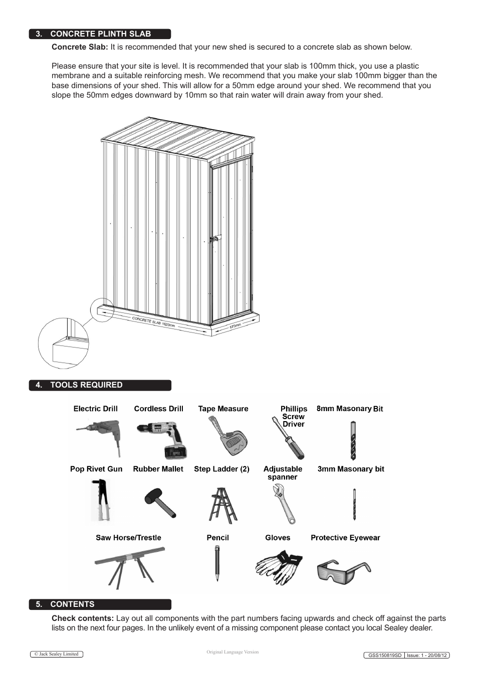 Sealey GSS150819SD User Manual | Page 2 / 20