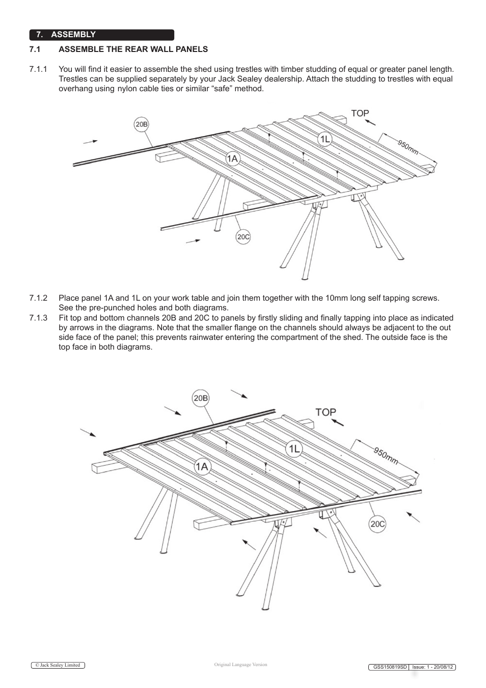 Sealey GSS150819SD User Manual | Page 8 / 20