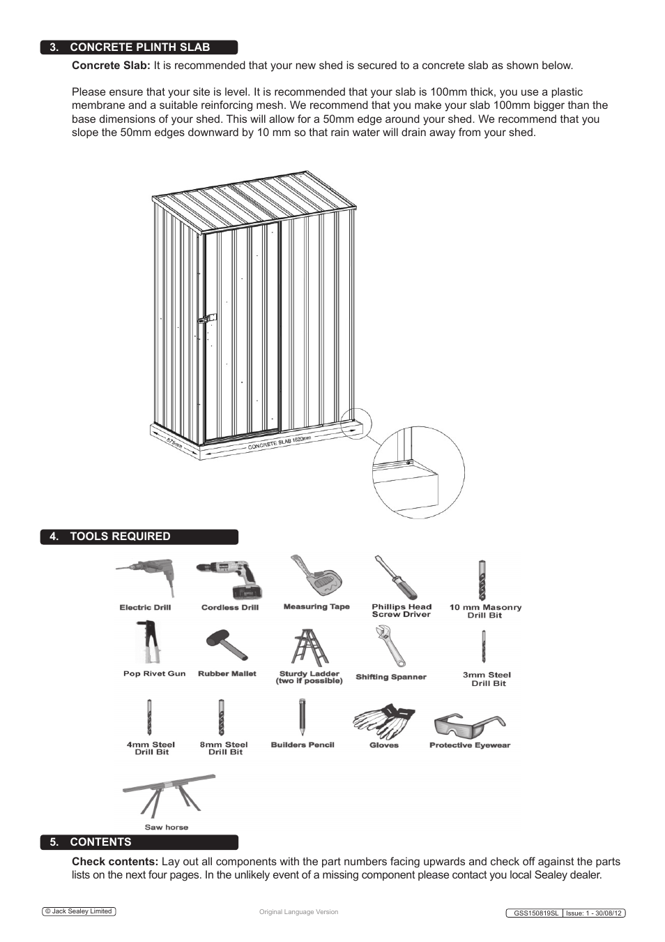 Sealey GSS150819SL User Manual | Page 2 / 18