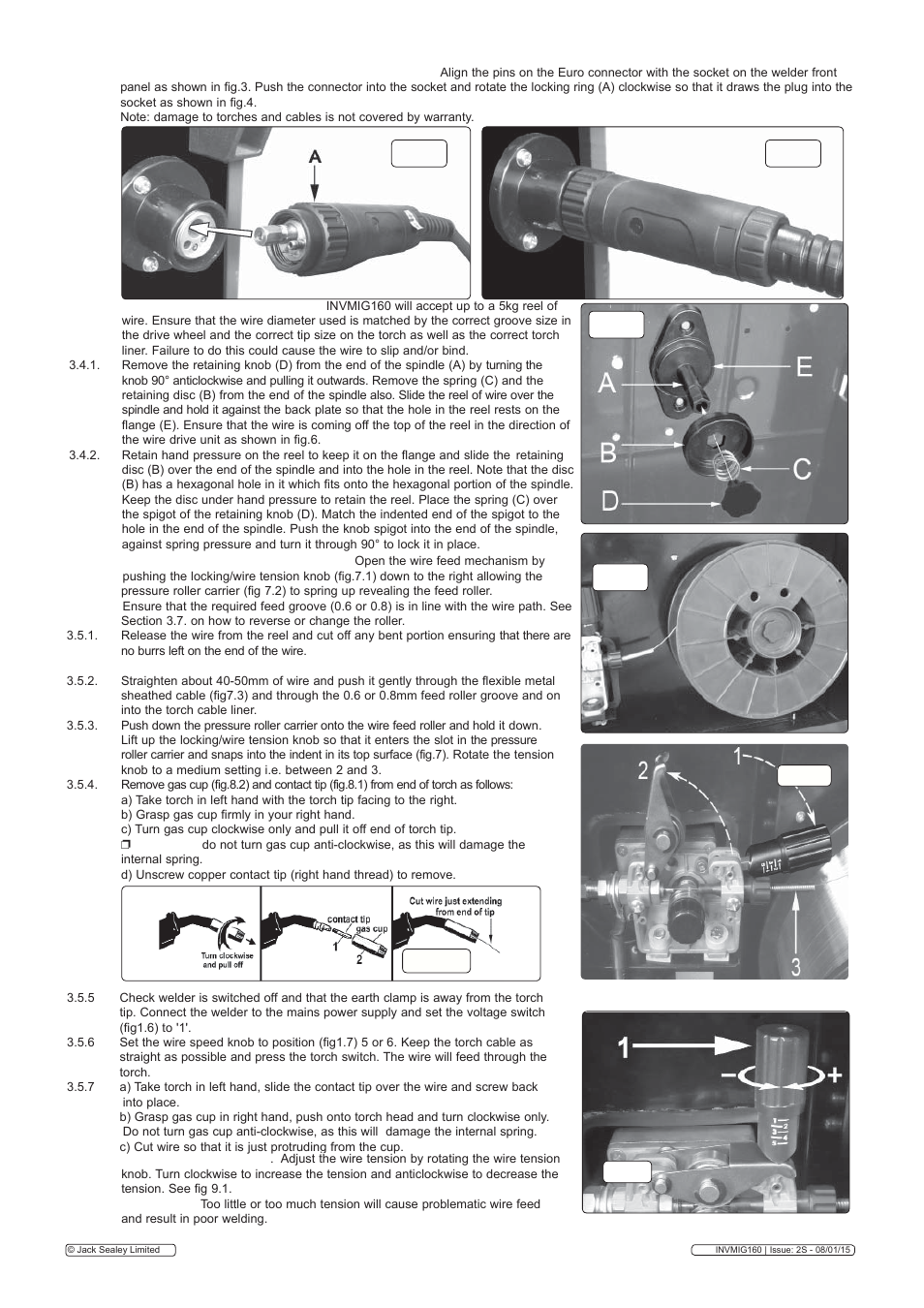 Fi g.5 fi g.6, Fi g.3 fi g.4, Fi g.9 | Fig.7 fig.8 | Sealey INVMIG160 User Manual | Page 3 / 7