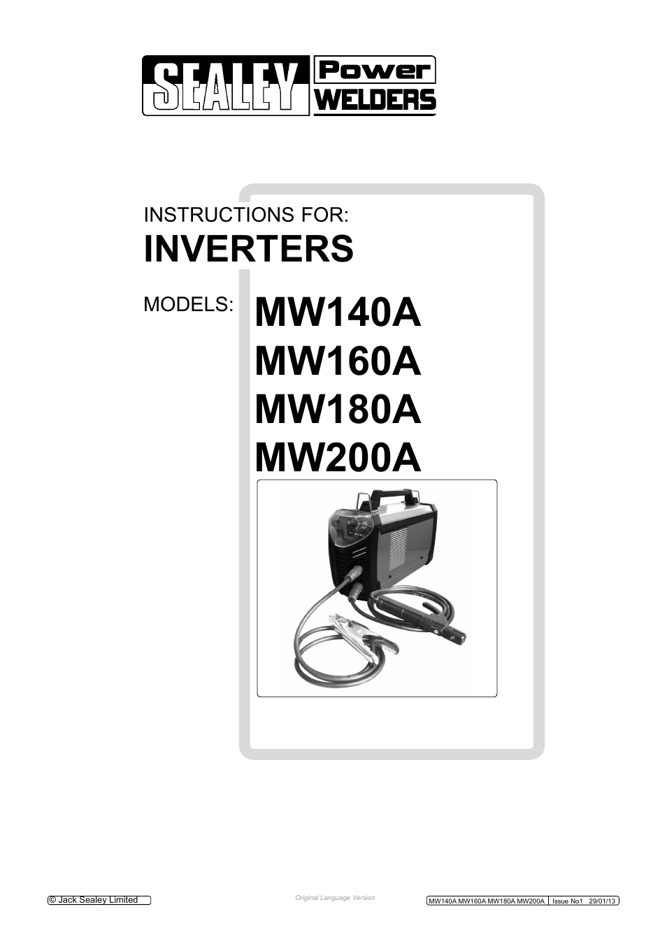 Sealey MW140A User Manual | 6 pages