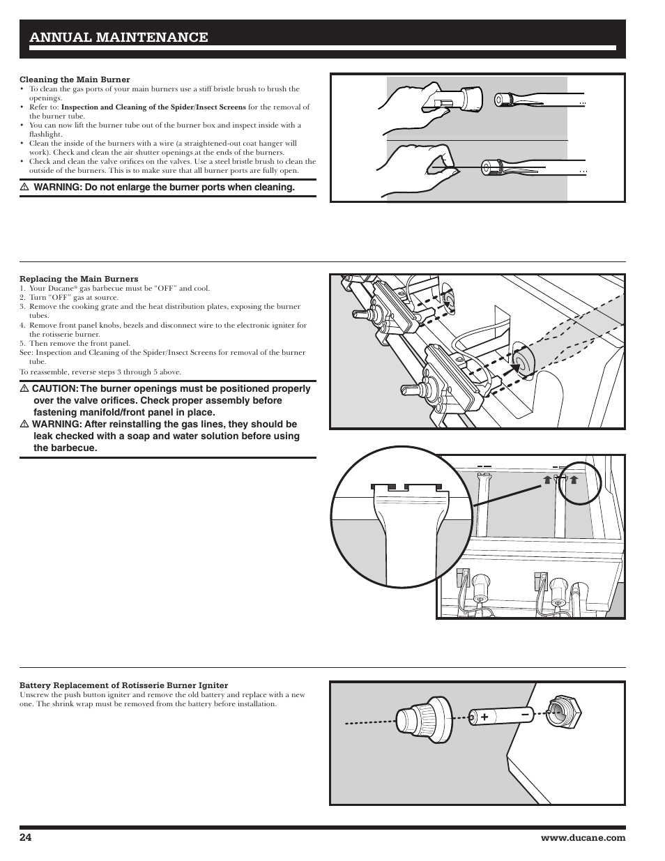 Annual maintenance | Ducane 2020802 User Manual | Page 24 / 60