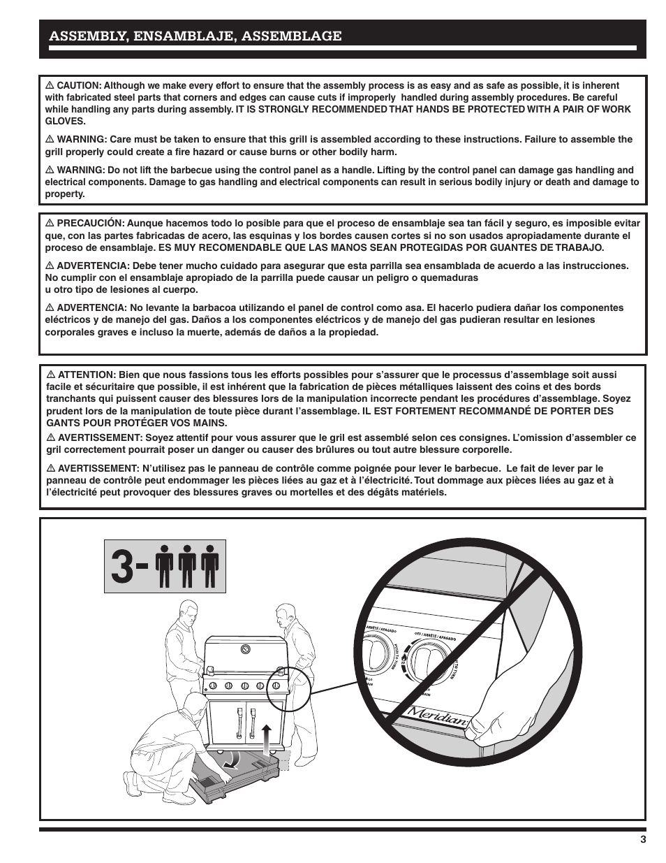 Assembly, ensamblaje, assemblage | Ducane 2020802 User Manual | Page 3 / 60