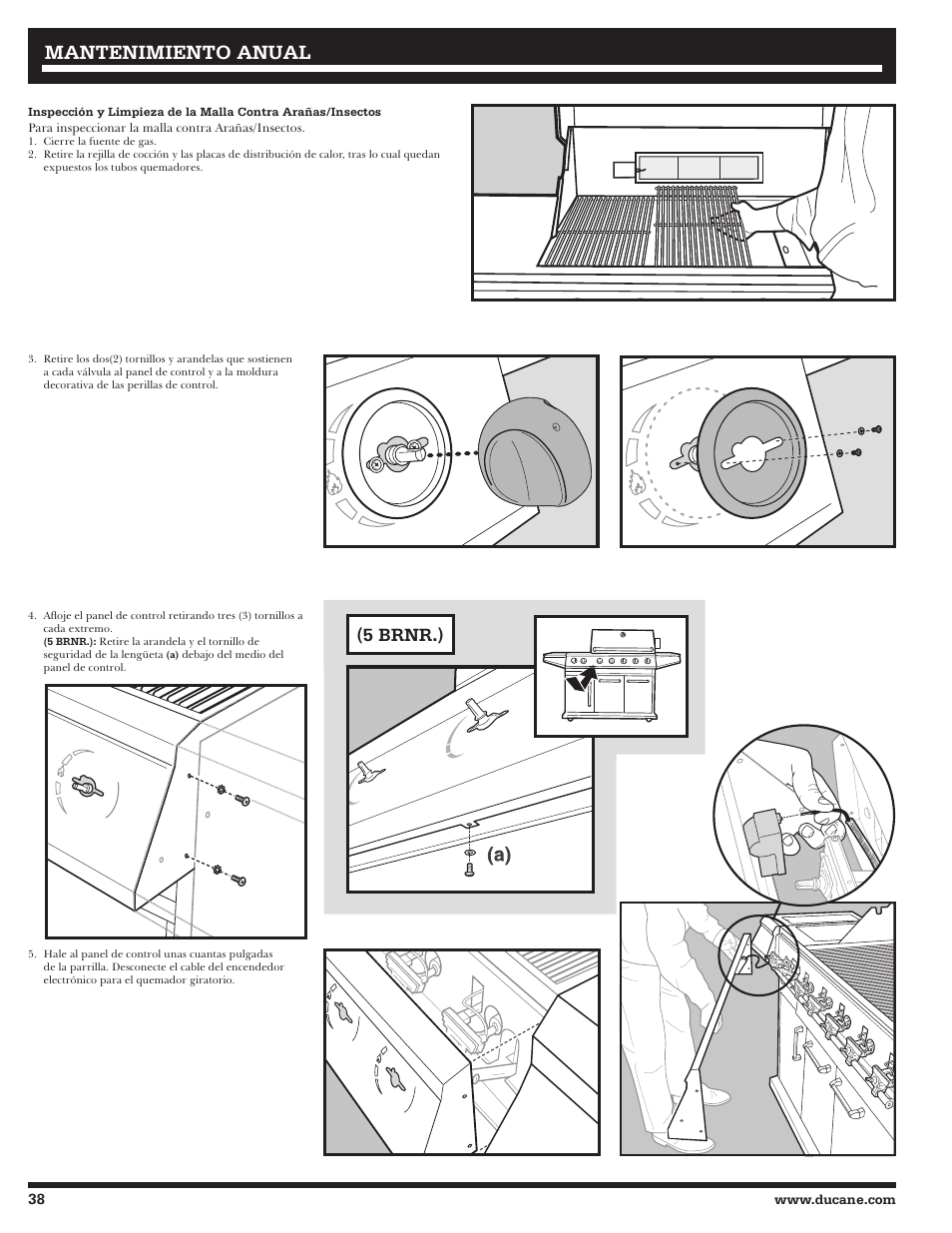 Mantenimiento anual, 5 brnr.) | Ducane 2020802 User Manual | Page 38 / 60