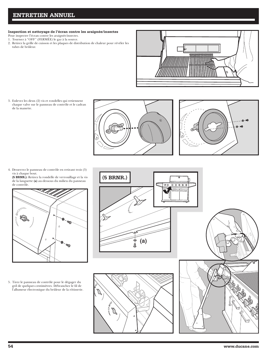 Entretien annuel, 5 brnr.) | Ducane 2020802 User Manual | Page 54 / 60