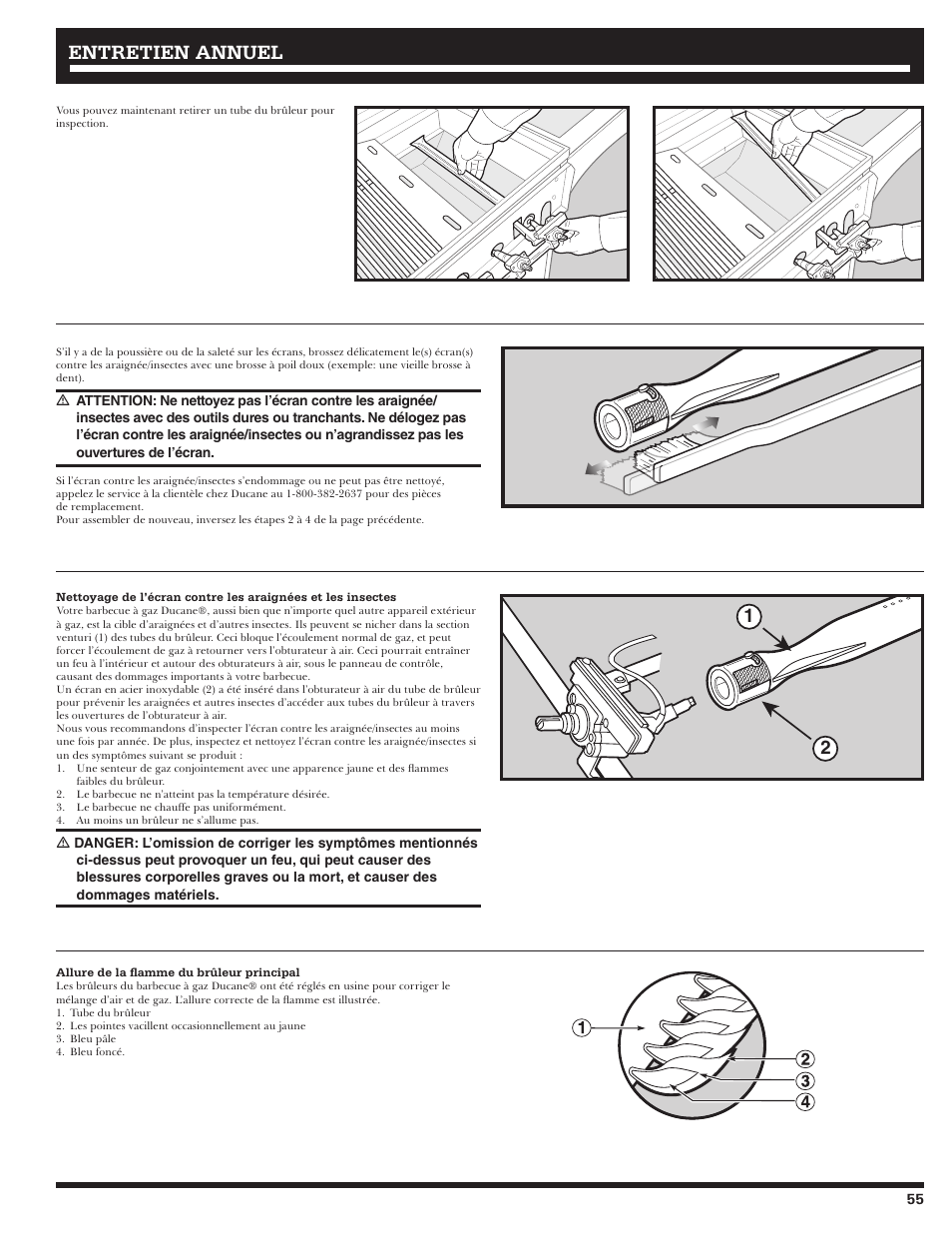 Entretien annuel | Ducane 2020802 User Manual | Page 55 / 60