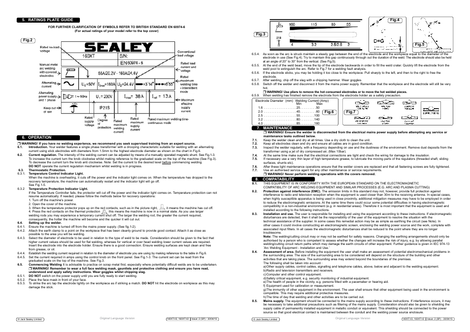 Compatability | Sealey 140XT User Manual | Page 3 / 4