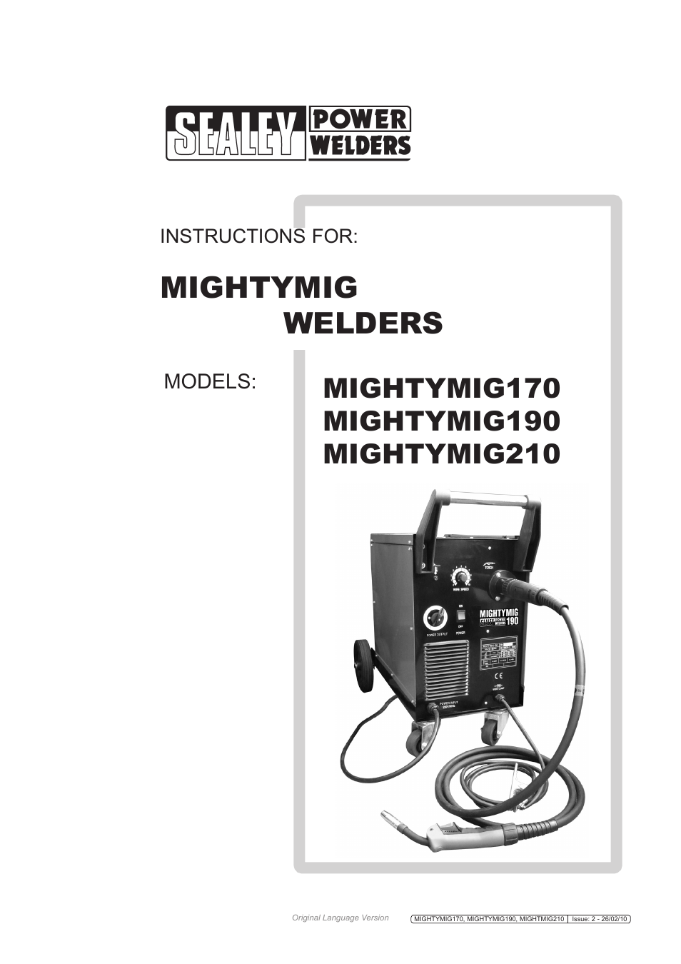 Sealey MIGHTYMIG170 User Manual | 8 pages