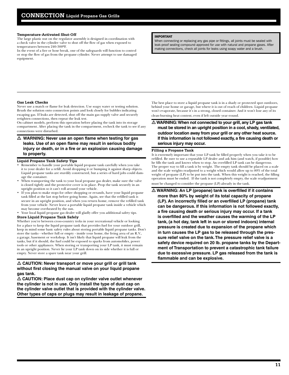 Connection | Ducane 2020805 User Manual | Page 11 / 68