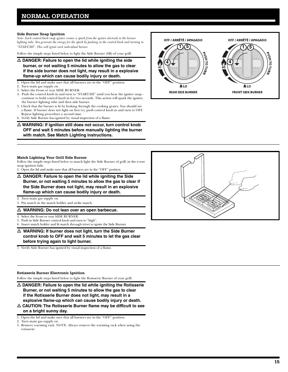 Normal operation | Ducane 2020805 User Manual | Page 15 / 68