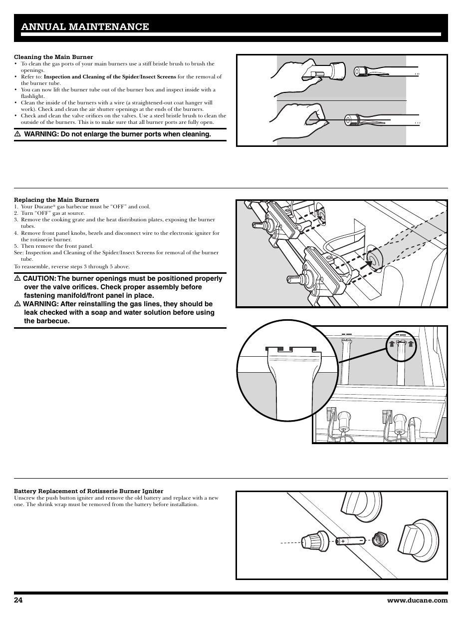 Annual maintenance | Ducane 2020805 User Manual | Page 24 / 68