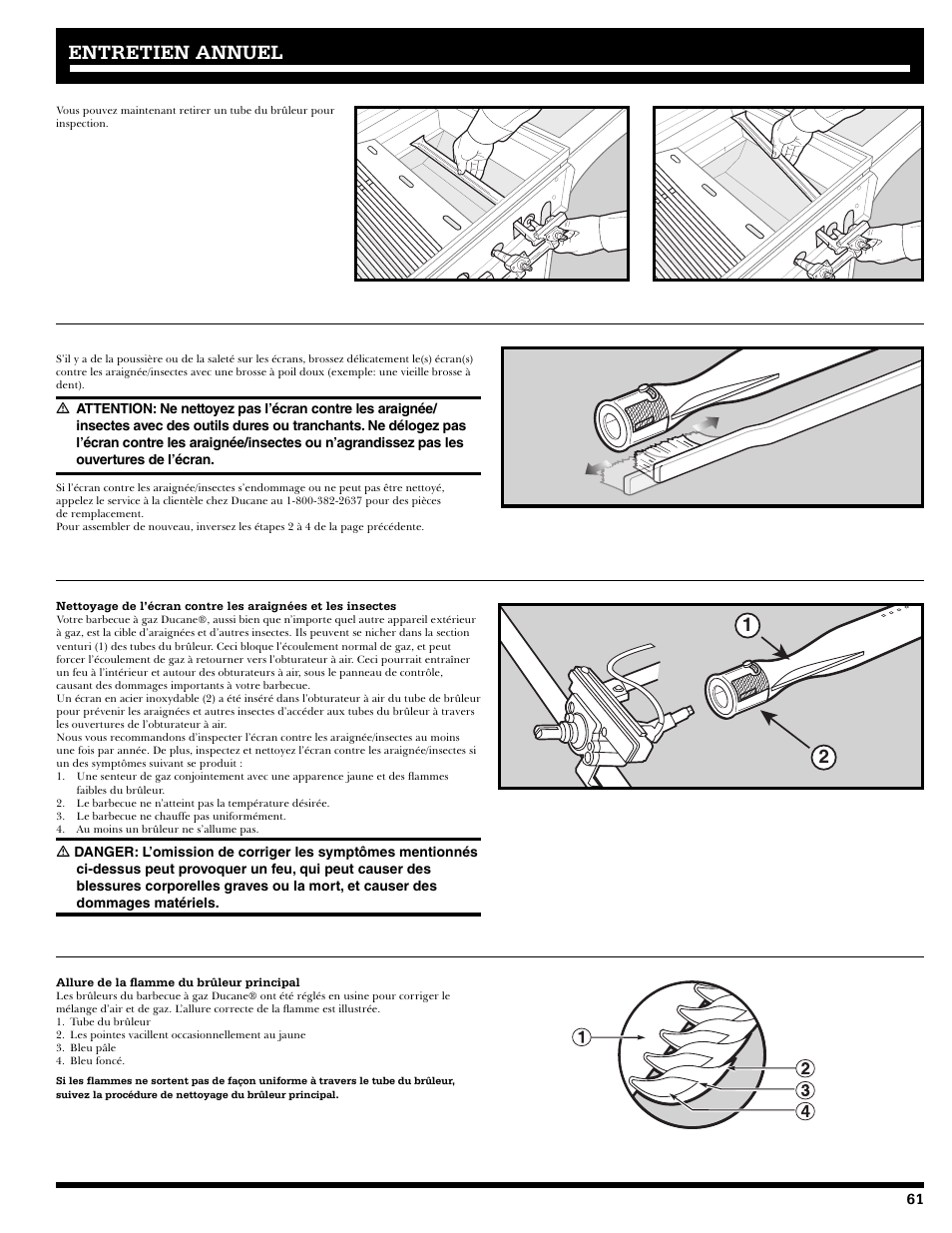 Entretien annuel | Ducane 2020805 User Manual | Page 61 / 68