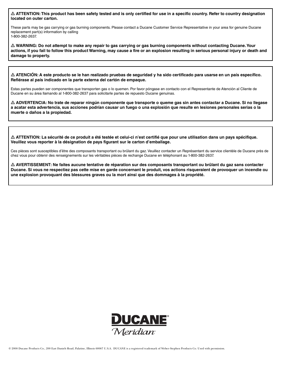 Ducane 2020805 User Manual | Page 63 / 68