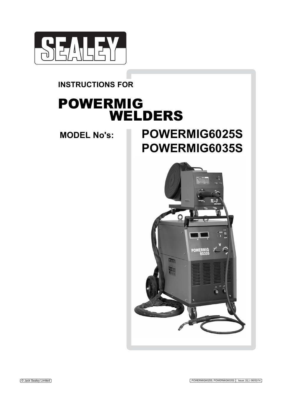 Sealey POWERMIG6025S User Manual | 10 pages