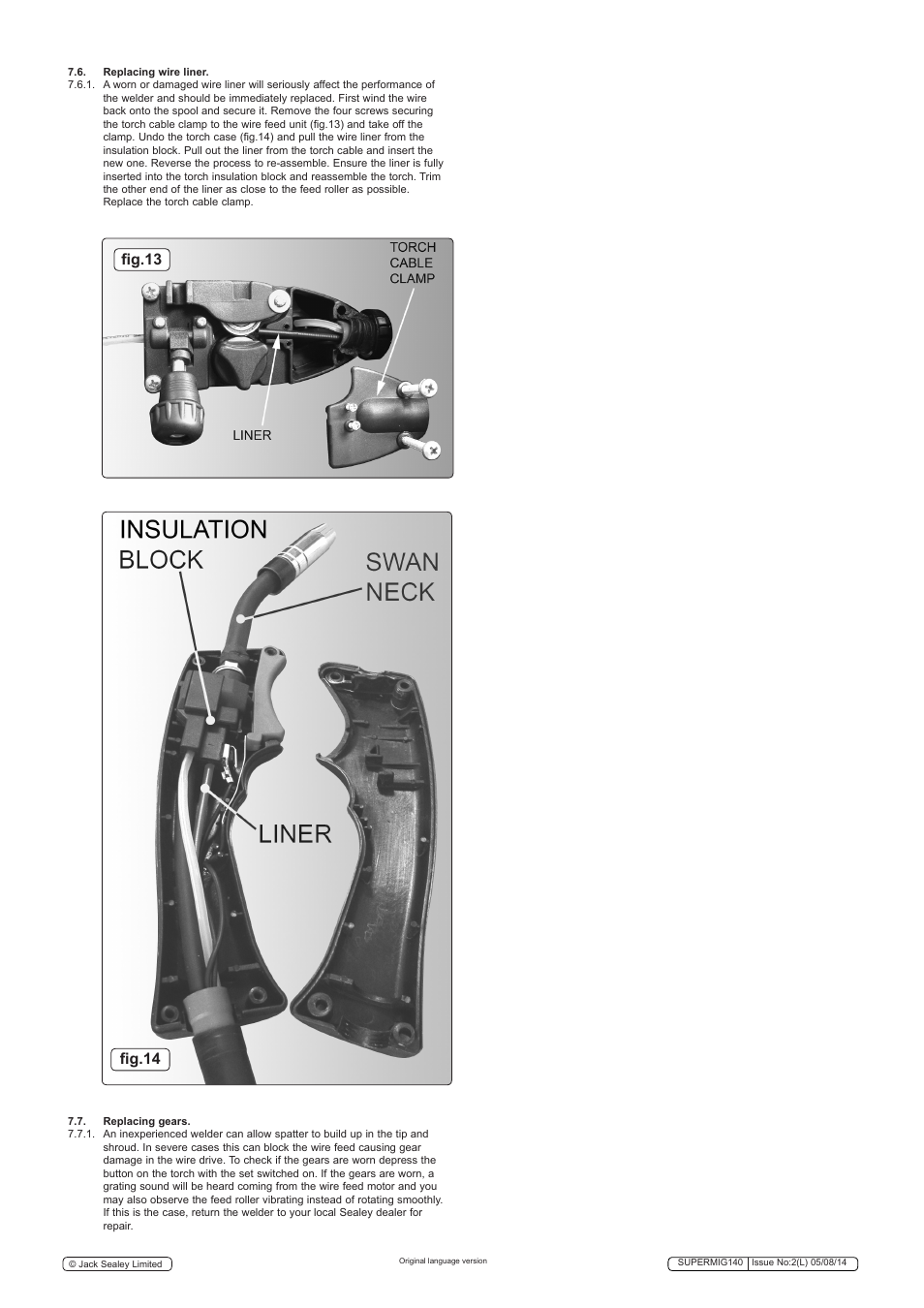 Fig.14 fig.13 | Sealey SUPERMIG140 User Manual | Page 6 / 8