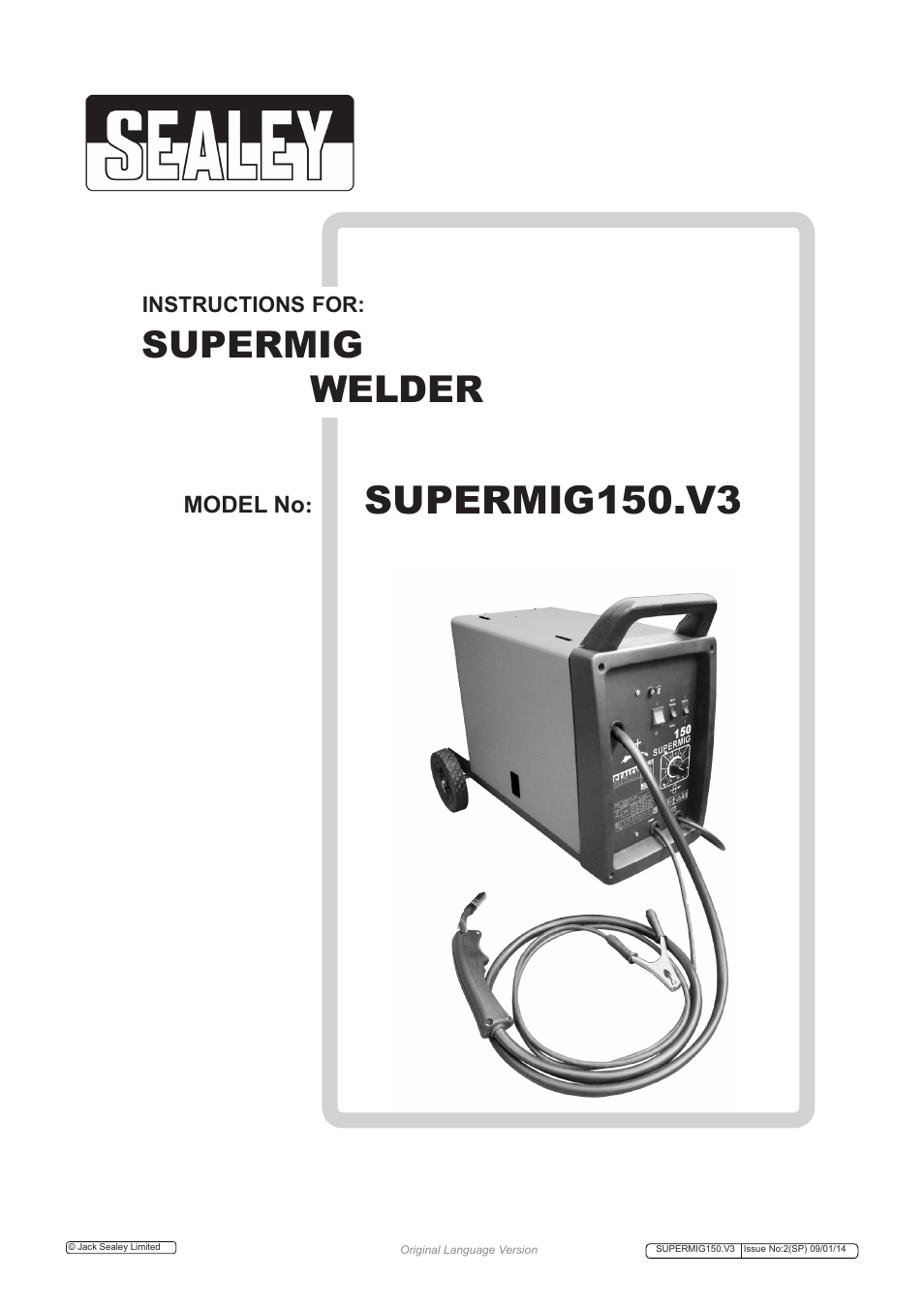 Sealey SUPERMIG150 User Manual | 6 pages